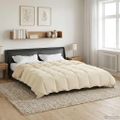 vidaXL Prikrývka na celý rok 220 x 260 cm 4 ročné obdobia Krémová