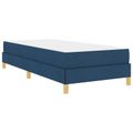 vidaXL Posteľ s pružinovým rámom s matracmi Modrá 90 x 200 cm látka