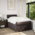 vidaXL Boxspring posteľ s matracom tmavohnedá 120x190 cm látka