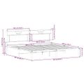 VidaXL Rám postele bez matraca Dub hnedý 200x200 cm Konštrukcia dreva