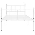 vidaXL Posteľný rám biely 90x200 cm kovový