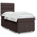 vidaXL Posteľný rám boxsping s matracom hnedý 80x200 cm látka