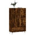 vidaXL Vysoká skrinka dymový dub 69,5x31x115 cm kompozitné drevo