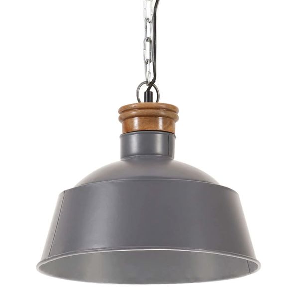 vidaXL Industriálna závesná lampa 32 cm, sivá E27