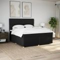vidaXL Posteľný rám boxspring s matracom čierny 180x200 cm látka
