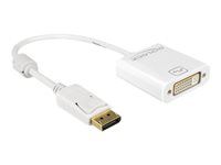 Adaptér DisplayPort - DisplayPort (M) na DVI-I (F) - 20 cm - biela