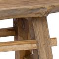vidaXL Lavička, zmes recyklovaného dreva a tíkový masív 100x28x43 cm