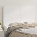 vidaXL Čelo postele biele 144x5x118/128 cm umelá koža