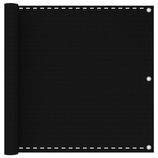 vidaXL Balkónová markíza čierna 90x600 cm HDPE