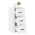 vidaXL Komoda biela 40x33x70 cm spracované drevo