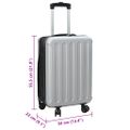 vidaXL Kufor so zámkom Strieborná 34 x 23 x 55.5 cm ABS plast