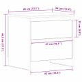 vidaXL Nočný stolík Staré drevo 45 x 34 x 44,5 cm Kompozitné drevo