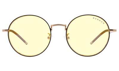 GUNNAR kancelárske/herné brýle ELLIPSE BLACK/GOLD * jantárové sklá * BLF 65 * GUNNAR focus Brýle, herné, čierne-zlaté obrúčky, jantárové sklá