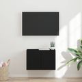 vidaXL TV nástenná skriňa 59,5 x 31 x 40 cm Čierna Kompozitné drevo