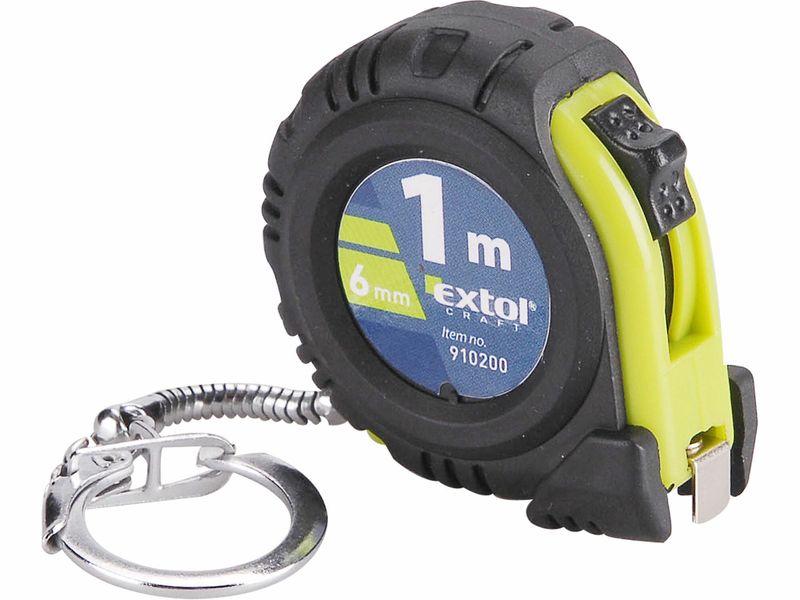 Zvinovací meter prívesok, 1m, š. páska 6mm, telo z kvalitného ABS plastu EXTOL-CRAFT