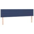 vidaXL Čelo postele s LED modré 180x5x78/88 cm látka