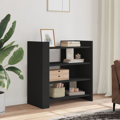 vidaXL Komoda čierna 73,5x35x75 cm kompozitné drevo