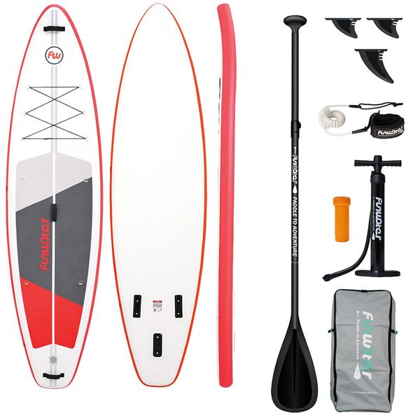 FunWater SUP paddleboard SUPFW69C 3,35m (červeno-biela)