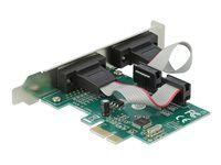 Sériový adaptér - PCIe 1.1 nízky profil - RS-232 x 2 - zelená