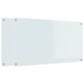 vidaXL Kuchynský obklad 2 ks Biela 110 x 60 cm tvrdené sklo