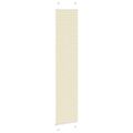 vidaXL Skladaná roleta krémová 45x200 cm šírka látky 44,4 cm polyester