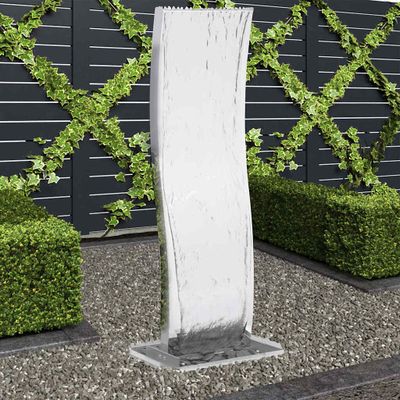 vidaXL Záhradná fontána s čerpadlom, oceľ 130 cm, zaoblená