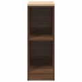 vidaXL Garážová skriňa hnedý dub 30x51x85 cm masívna borovica