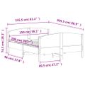 vidaXL Posteľný rám s čelom voskový hnedý 150x200 cm borovicový masív