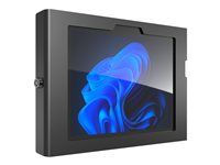 Skriňa - odkrytá predná/zadná kamera a senzory - pre tablet - zabezpečený - uzamykateľný - kovový rám - čierna - pre Microsoft Surface Go, Go 2, Go 3, Go 4 for Business