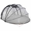 vidaXL Dómový stan na bazén Priehľadná 538 x 440 x 204 cm PVC
