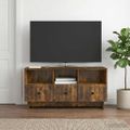 vidaXL TV skrinka Dymový dub 102 x 34,5 x 50 cm Kompozitné drevo