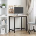 vidaXL stôl Prírodná 80 x 50 x 77 cm Inžinierske drevo a oceľ
