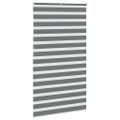 vidaXL Zebra roleta tmavošedá 125x200 cm šírka látky 120,9cm polyester