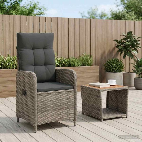 vidaXL Záhradný lounge set 2 ks Svetlo šedá a tmavo šedá