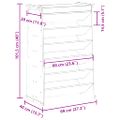 vidaXL Kvetináč na bylinky 6-poschodový biely 69x40x101,5cm borovica