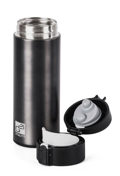 Termoska G21 na pitie, 350 ml, oceľovo šedá