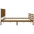 vidaXL Posteľný rám s čelom medovo-hnedý 200x200 cm masívne drevo