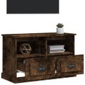 vidaXL TV skrinka dymový dub 80x35x50 cm spracované drevo