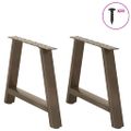 vidaXL Nohy konferenčného stolíka v tvare A, 2 ks, 60 x (42-43) cm, oceľ
