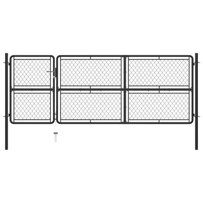 vidaXL Záhradná brána z ocele 350x125 cm antracitová