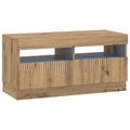 vidaXL 5-dielny LED TV kabinet Dub artisan Kompozitné drevo