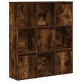 vidaXL Knižnica dymový dub 89x24x101,5 cm kompozitné drevo