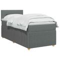 vidaXL Posteľ boxspring s matracom Tmavosivá 80 x 200 cm Látka