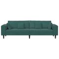 vidaXL Pohovka Tmavozelená 250 x 77 x 76 cm Zamat