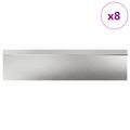 vidaXL Slimákové zábrany 12 ks 100 x 3,5 x 25 cm Nerezová oceľ