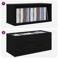 vidaXL Roh na skladovanie CD 4 ks Čierny dub 40 x 17 x 17 cm