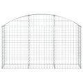 vidaXL Oblúkový gabionový kôš 150x30x80/100 cm pozinkované železo