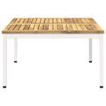 vidaXL Konferenčný stolík Biela 80 x 80,5 x 45 cm Pevné akáciové drevo