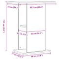 vidaXL Stojan na akvárium staré drevo 36x60,5x72,5 cm kompozitné drevo