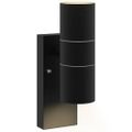 vidaXL Exteriérové nástenné svietidlo Čierna 7 x 10 x 22 cm
